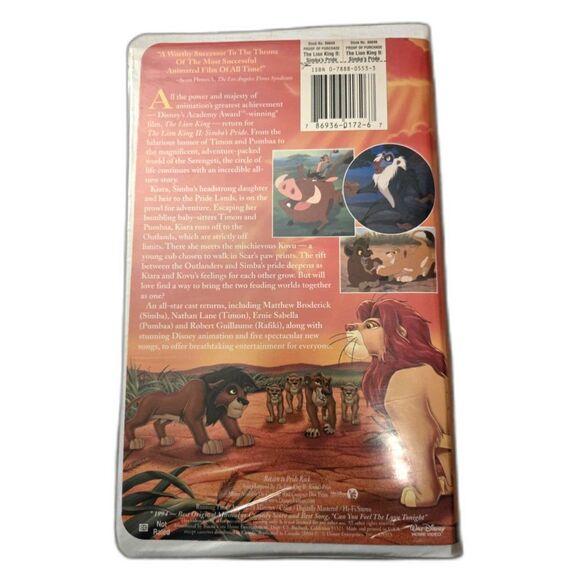 The Lion King II Simba’s Pride VHS Walt Disney - Picture 2 of 8